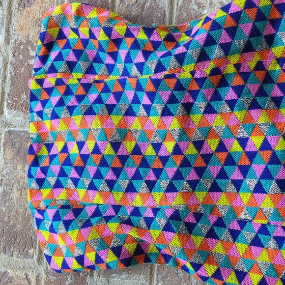 House of Harlow 1960Revolve Multicolor Geometric Woven Tapestry Strapless Dress - Picture 2 of 8